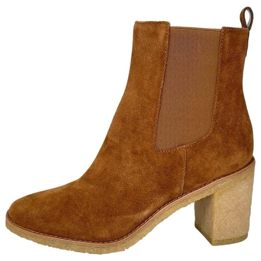 Lauren Ralph Lauren Marianna Tan Suede Leather Womens Ankle Boots Size 9.5M - Picture 3 of 14